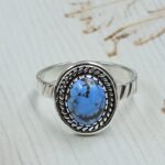 Golden Hills Turquoise Size US 8 925 Sterling Silver Ring (REXT23-191)