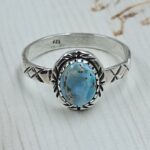 Golden Hills Turquoise Size US 10 925 Sterling Silver Ring (REXT23-220)