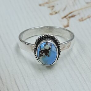 Golden Hills Turquoise Size US 8 925 Sterling Silver Ring (REXT23-192)