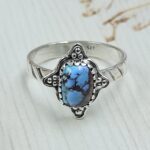 Golden Hills Turquoise Size US 8 925 Sterling Silver Ring (REXT23-197)