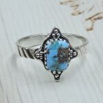 Golden Hills Turquoise Size US 9 925 Sterling Silver Ring (REXT23-209)