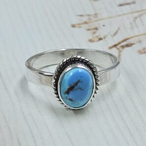 Golden Hills Turquoise Size US 8 925 Sterling Silver Ring (REXT23-195)