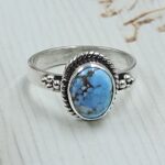 Golden Hills Turquoise Size US 7 925 Sterling Silver Ring (REXT23-175)