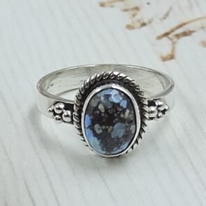 Golden Hills Turquoise Size US 6 925 Sterling Silver Ring (REXT23-173)