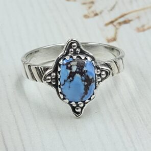 Golden Hills Turquoise Size US 7 925 Sterling Silver Ring (REXT23-185)