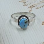 Golden Hills Turquoise Size US 8 925 Sterling Silver Ring (REXT23-196)