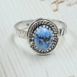 Golden Hills Turquoise Size US 8 925 Sterling Silver Ring (REXT23-190)