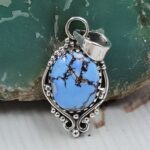 Golden Hills Turquoise 1" 925 Sterling Silver Pendant (REXT23-140)