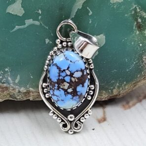 Golden Hills Turquoise 1" 925 Sterling Silver Pendant (REXT23-141)