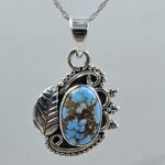Golden Hills Turquoise 1" 925 Sterling Silver Pendant (REXT23-134)