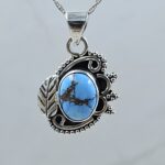 Golden Hills Turquoise 1" 925 Sterling Silver Pendant (REXT23-131)