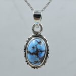 Golden Hills Turquoise 0.75" 925 Sterling Silver Pendant (REXT23-125)