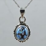 Golden Hills Turquoise 0.75" 925 Sterling Silver Pendant (REXT23-124)