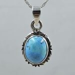 Golden Hills Turquoise 0.75" 925 Sterling Silver Pendant (REXT23-123)