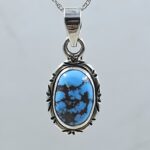 Golden Hills Turquoise 0.75" 925 Sterling Silver Pendant (REXT23-120)
