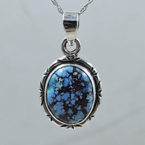 Golden Hills Turquoise 0.75" 925 Sterling Silver Pendant (REXT23-119)