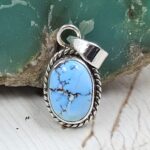 Golden Hills Turquoise 0.75" 925 Sterling Silver Pendant (REXT23-112)