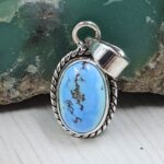 Golden Hills Turquoise 0.75" 925 Sterling Silver Pendant (REXT23-109)
