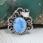 Golden Hills Turquoise 0.75" 925 Sterling Silver Pendant (REXT23-94)
