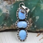 Golden Hills Turquoise 1.5" 925 Sterling Silver Pendant (REXT23-84)