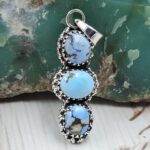 Golden Hills Turquoise 1.5" 925 Sterling Silver Pendant (REXT23-85)