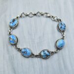 Golden Hills Turquoise 7″ 925 Sterling Silver Bracelet (REXT23-225)