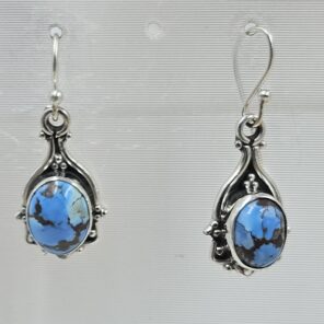 Golden Hills Turquoise 1" 925 Sterling Silver Earring (REXT23-43)