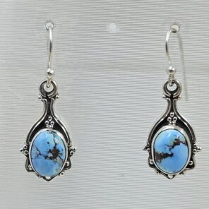 Golden Hills Turquoise 1" 925 Sterling Silver Earring (REXT23-66)