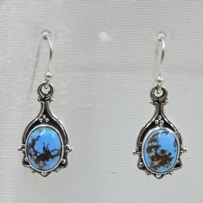 Golden Hills Turquoise 1" 925 Sterling Silver Earring (REXT23-64)