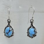 Golden Hills Turquoise 1" 925 Sterling Silver Earring (REXT23-62)
