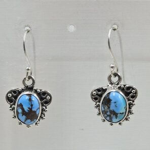 Golden Hills Turquoise 1" 925 Sterling Silver Earring (REXT23-61)