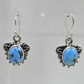 Golden Hills Turquoise 1" 925 Sterling Silver Earring (REXT23-60)