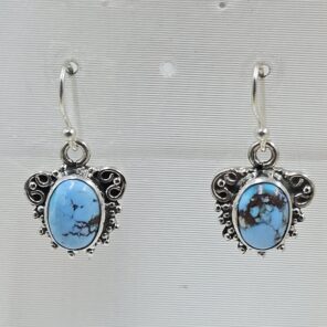 Golden Hills Turquoise 1" 925 Sterling Silver Earring (REXT23-59)