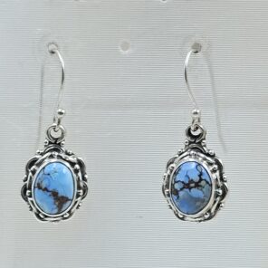 Golden Hills Turquoise 1" 925 Sterling Silver Earring (REXT23-49)