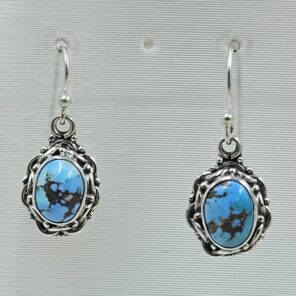 Golden Hills Turquoise 1" 925 Sterling Silver Earring (REXT23-54)