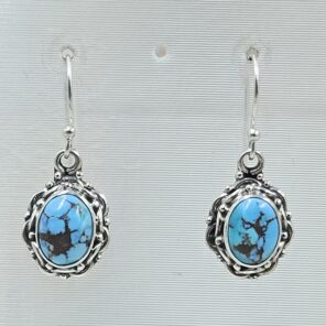 Golden Hills Turquoise 1" 925 Sterling Silver Earring (REXT23-47)