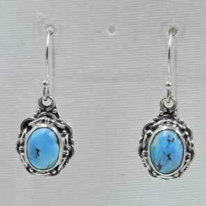 Golden Hills Turquoise 1" 925 Sterling Silver Earring (REXT23-50)