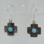 Kingman Turquoise Southwest 1.25" 925 Sterling Silver Earring (RS70-24)