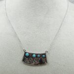 Kingman Turquoise 9.5″ Southwest 925 Silver Necklace (RS70-18)