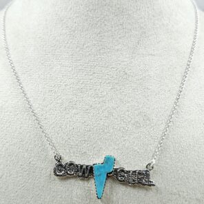 Kingman Turquoise 9.5″ Southwest 925 Silver Necklace (RS70-20)