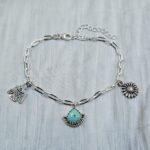 Kingman Turquoise Southwest Charm Necklace (RS13-456)