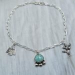 Kingman Turquoise Southwest Charm Necklace (RS13-455)