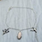 Pink Queen Conch Southwest Charm Necklace (RS13-461)