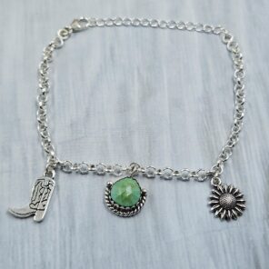 Kingman Turquoise Southwest Charm Necklace (RS13-450)