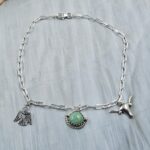 Kingman Turquoise Southwest Charm Necklace (RS13-447)