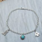 Kingman Turquoise Southwest Charm Necklace (RS13-458)