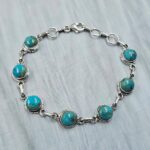 Mohave Turquoise 7.5" 925 Sterling Silver Bracelet (REXT11-419)