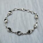 White Buffalo Turquoise 7.5" 925 Sterling Silver Bracelet (REXT11-413)