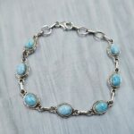 Larimar 7.5" 925 Sterling Silver Bracelet (REXT11-411)