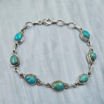 Mohave Turquoise 7.5" 925 Sterling Silver Bracelet (REXT11-449)